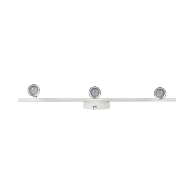 V-TAC háromfejű 13.5W beltéri fehér fali LED lámpa, meleg fehér, 90 Lm/W - SKU 218270