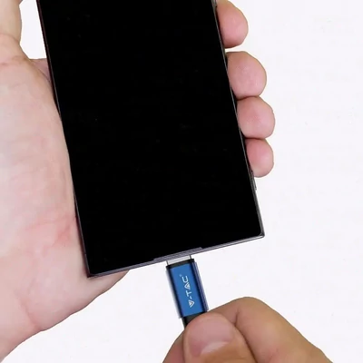 V-TAC kék, USB - Micro USB 1m hálózati kábel - SKU 8496