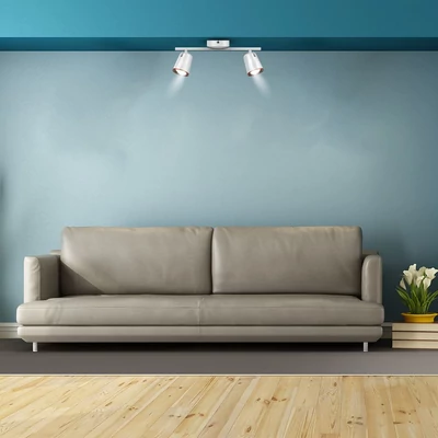 V-TAC kétfejű 10W beltéri fehér fali LED lámpa, meleg fehér, 100 Lm/W - SKU 218254