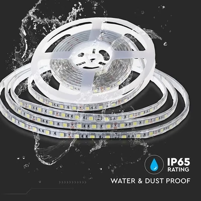 V-TAC kettős PCB LED szalag IP65 SMD 2835 chip 120 db/m meleg fehér, 100LM/W - SKU 212625
