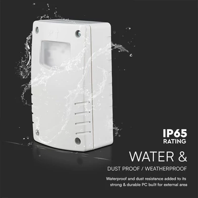 V-TAC kültéri alkonyszenzor időzítővel, IP65 védettséggel - SKU 23423