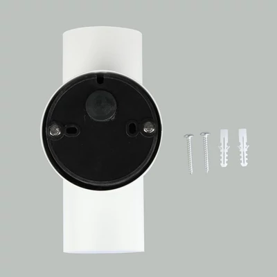 V-TAC kültéri, kerek, fehér fali lámpa, 2xGU10 foglalattal - SKU 7570