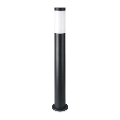 V-TAC kültéri, rozsdamentes acél, fekete állólámpa, 80 cm, E27 foglalattal - SKU 8978