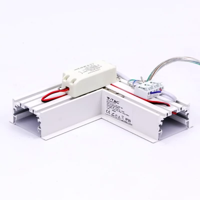 V-TAC L alakú csatlakozó süllyeszthető lineáris LED lámpákhoz 8W természetes fehér - SKU 385
