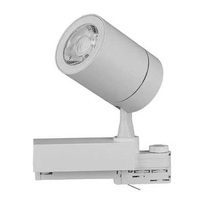 V-TAC LED 10°-os sínes spotlámpa állítható szöggel, 35W természetes fehér, 85 Lm/W - SKU 211256