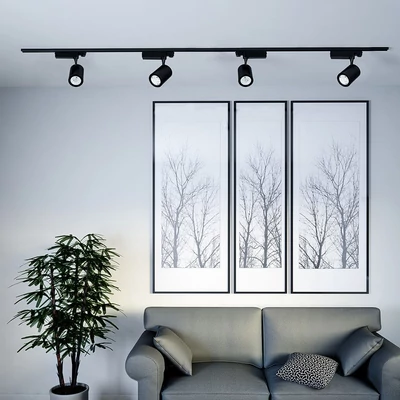 V-TAC LED 10°-os sínes spotlámpa, mozgatható fejjel, 35W hideg fehér - SKU 211287