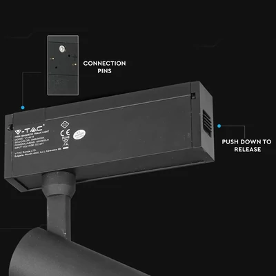 V-TAC LED állítható spotlámpa mágneses sínhez 15W CRI>90 UGR<19 természetes fehér - SKU 7967