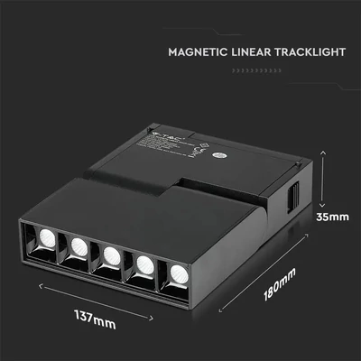 V-TAC LED dönthető spotlámpa mágneses sínhez 10W CRI>90 UGR<19 meleg fehér - SKU 7962