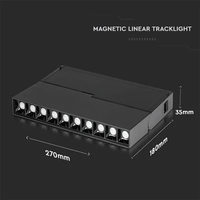 V-TAC LED dönthető spotlámpa mágneses sínhez 20W CRI>90 UGR<19 meleg fehér - SKU 7964