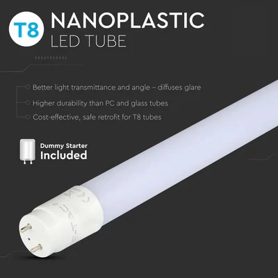 V-TAC LED fénycső 120cm T8 18W természetes fehér - SKU 6273
