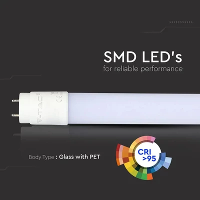 V-TAC LED fénycső 120cm T8 36W halhoz CRI>95 - SKU 6325