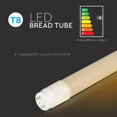 V-TAC LED fénycső 120cm T8 36W pékáruhoz CRI>95 - SKU 6322