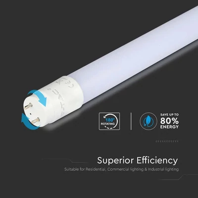 V-TAC LED fénycső 60cm T8 7.5W hideg fehér, 110Lm/W - SKU 21687