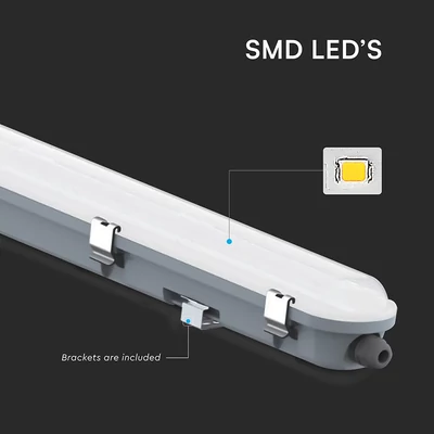 V-TAC LED lámpa 150cm 48W IP65, szenzorral, természetes fehér 120 Lm/W (M-széria) - SKU 24015
