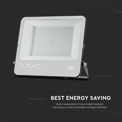 V-TAC LED reflektor 200W, hideg fehér, fekete házzal - SKU 23444