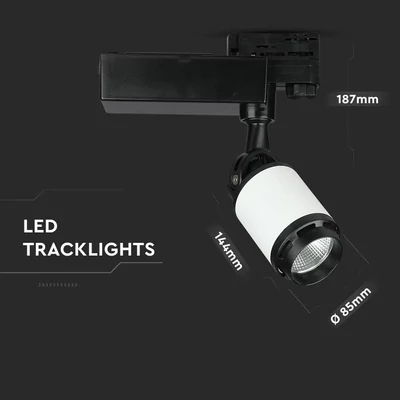 V-TAC LED sínes spotlámpa állítható 25W hideg fehér - SKU 1337