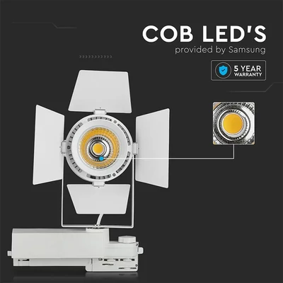 V-TAC LED sínes spotlámpa állítható 33W CRI>90 meleg fehér - SKU 368