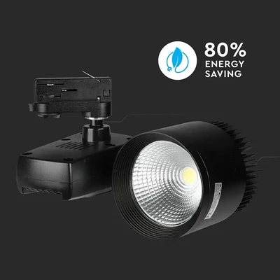 V-TAC LED sínes spotlámpa állítható 40W természetes fehér - SKU 1192