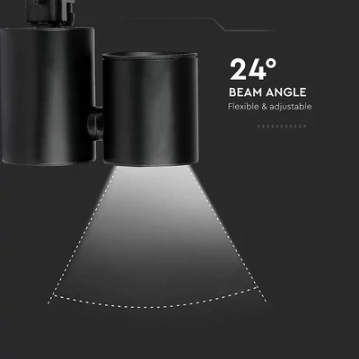 V-TAC LED sínes spotlámpa állítható CRI>95 15W hideg fehér - SKU 1303