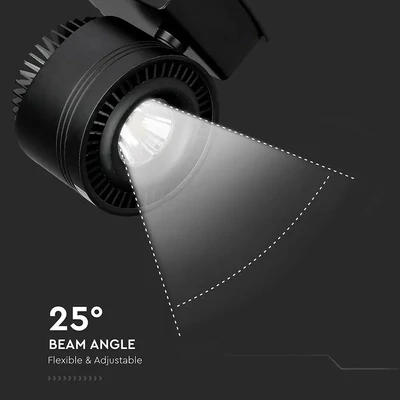 V-TAC LED sínes spotlámpa állítható CRI>95 45W hideg fehér - SKU 1238