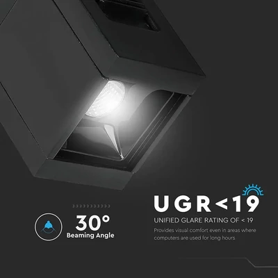 V-TAC LED spotlámpa mágneses sínhez 1W CRI>90 UGR<19 meleg fehér - SKU 7958