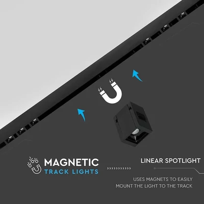 V-TAC LED spotlámpa mágneses sínhez 1W CRI>90 UGR<19 természetes fehér - SKU 7959