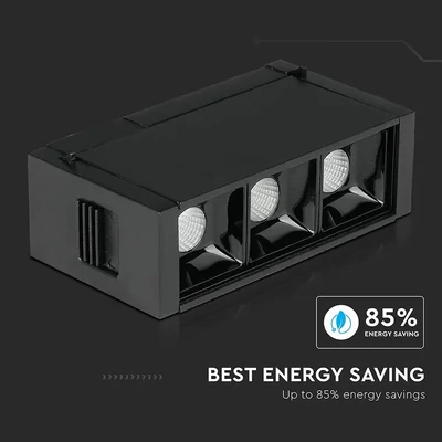 V-TAC LED spotlámpa mágneses sínhez 3W CRI>90 UGR<19 meleg fehér - SKU 7960