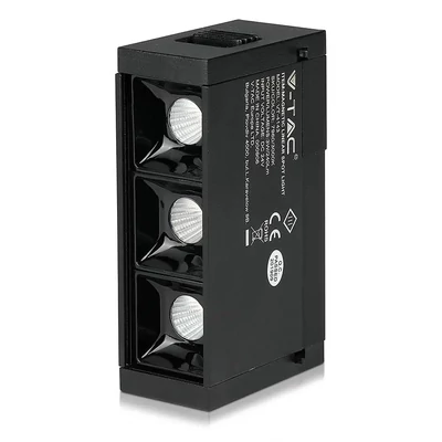 V-TAC LED spotlámpa mágneses sínhez 3W CRI>90 UGR<19 természetes fehér - SKU 7961