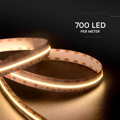 V-TAC LED szalag IP20 SMD 2110 chip 700 db/m meleg fehér CRI>90 - SKU 212602