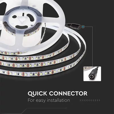 V-TAC LED szalag IP20 SMD 2835 chip 120 db/m természetes fehér, 100 Lm/W - SKU 212623