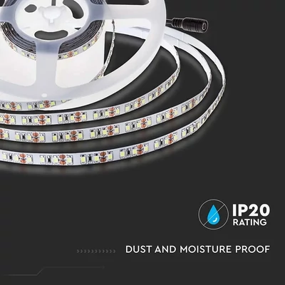 V-TAC LED szalag IP20 SMD 2835 chip 168 db/m hideg fehér, 140LM/W - SKU 212598
