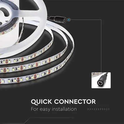 V-TAC LED szalag IP20 SMD 2835 chip 168 db/m hideg fehér, 140LM/W - SKU 212598