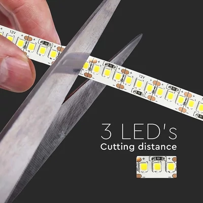 V-TAC LED szalag IP20 SMD 2835 chip 204 db/m természetes fehér, 100LM/W - SKU 212462