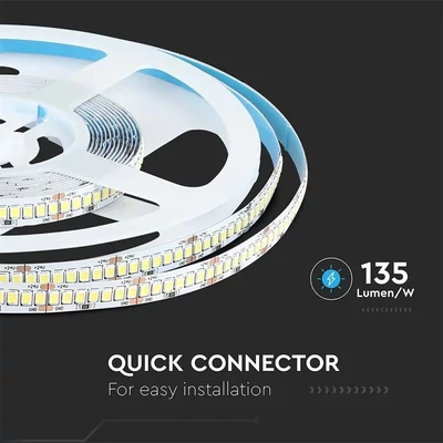 V-TAC LED szalag IP20 SMD 2835 chip 238 db/m hideg fehér, 135LM/W - SKU 212601