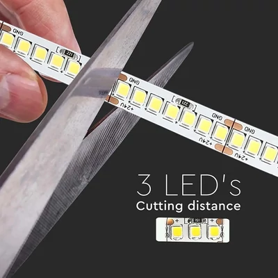 V-TAC LED szalag IP20 SMD 2835 chip 238 db/m hideg fehér, 135LM/W - SKU 212601