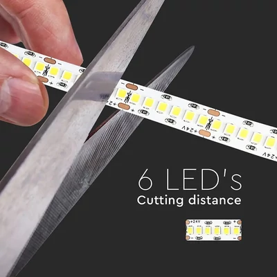 V-TAC LED szalag IP20 SMD 2835 chip 240 db/m természetes fehér, 110LM/W - SKU 21321