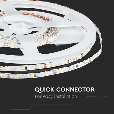 V-TAC LED szalag IP20 SMD 2835 chip 60 db/m hideg fehér, 80LM/W - SKU 212561