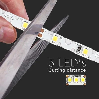 V-TAC LED szalag IP20 SMD 2835 chip 60 db/m természetes fehér, 80LM/W - SKU 212560