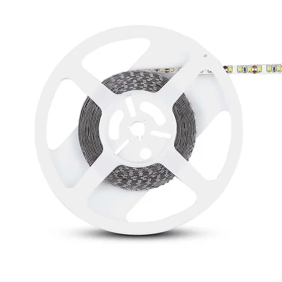 V-TAC LED szalag IP20 SMD 3528 chip 120 db/m meleg fehér, 100LM/W - SKU 212025