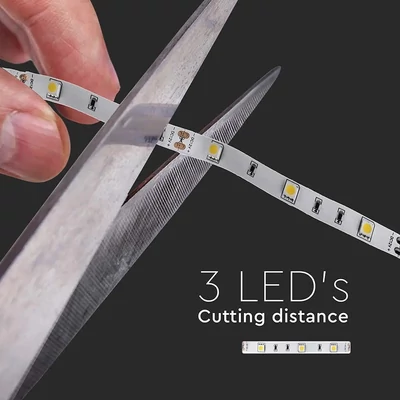 V-TAC LED szalag IP20 SMD 5050 chip 30 db/m meleg fehér, 80LM/W - SKU 212135
