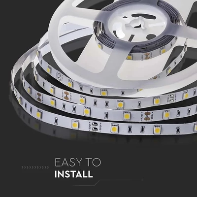 V-TAC LED szalag IP20 SMD 5050 chip 30 db/m meleg fehér, 80LM/W - SKU 212135