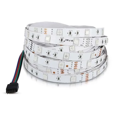 V-TAC LED szalag IP20 SMD 5050 chip 30 db/m RGB, 80LM/W - SKU 212124