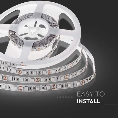 V-TAC LED szalag IP20 SMD 5050 chip 60 db/m piros, 80LM/W - SKU 212128