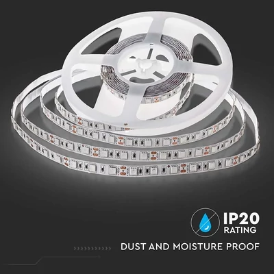 V-TAC LED szalag IP20 SMD 5050 chip 60 db/m zöld, 80LM/W - SKU 212138