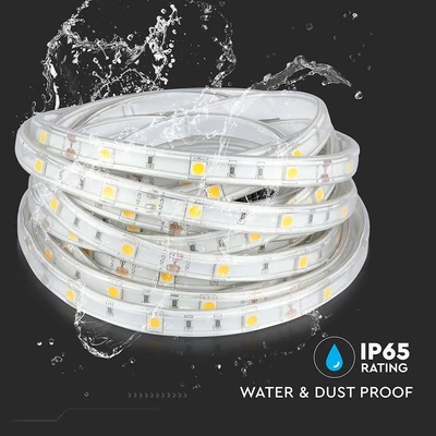 V-TAC LED szalag IP65 SMD 5050 chip 30 db/m meleg fehér - SKU 212145