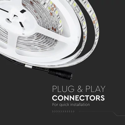 V-TAC LED szalag IP65 SMD 5050 chip 60 db/m hideg fehér - SKU 2148