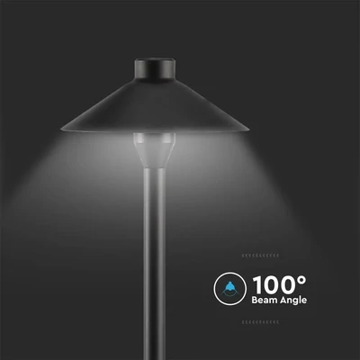 V-TAC leszúrható 7W kerti LED lámpa, fekete házzal, természetes fehér - SKU 20317