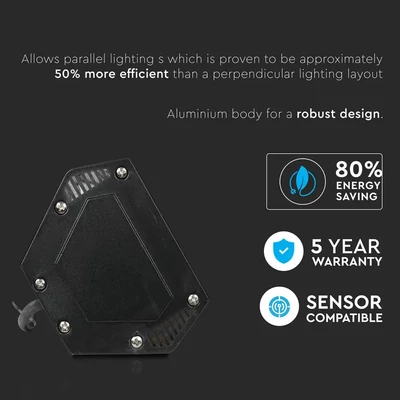 V-TAC lineáris csarnokvilágító LED lámpa 200W 120lm/W 120° hideg fehér - SKU 896