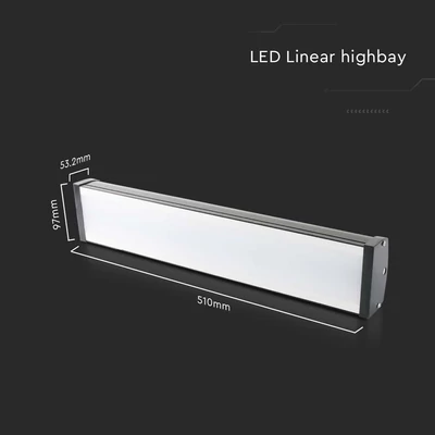 V-TAC lineáris LED csarnokvilágító, 100W, 115°, IP65, természetes fehér - SKU 7892