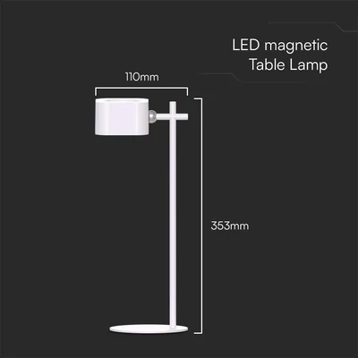 V-TAC mágneses 3in1 LED kétirányú lámpa, fehér házzal, állítható színhőmérséklettel - SKU 23410